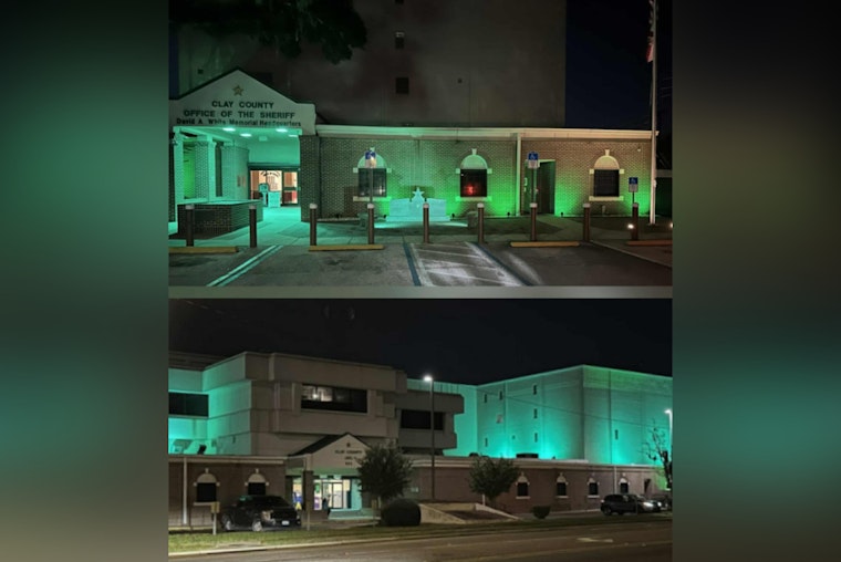 Clay County, Florida Honors Veterans with Green Illumination of Buildings During Operation Green Light Initiative