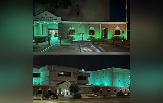Clay County, Florida Honors Veterans with Green Illumination of Buildings During Operation Green Light Initiative