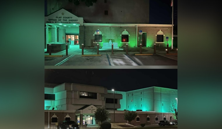 Clay County, Florida Honors Veterans with Green Illumination of Buildings During Operation Green Light Initiative