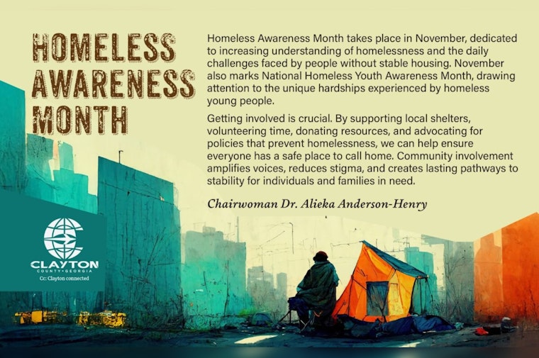 Clayton County Chairwoman Advocates Community Action During Homeless Awareness Month