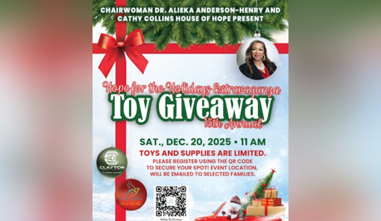 Clayton County Gears Up for 15th Annual 'Hope for the Holidays' Toy Giveaway