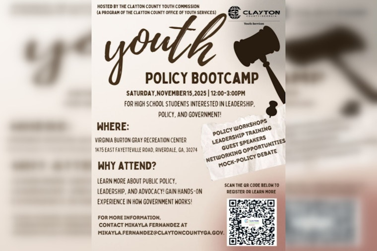 Clayton County Youth Commission Invites High Schoolers to Participate in Educational Youth Policy Bootcamp in Riverdale