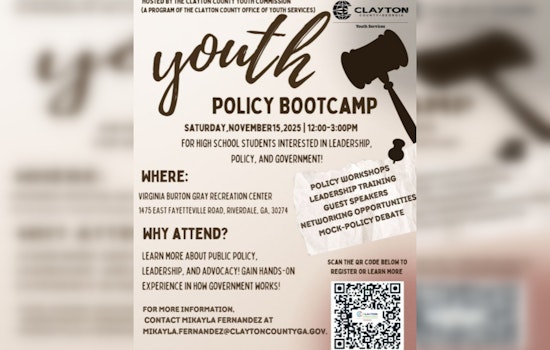 Clayton County Youth Commission Invites High Schoolers to Participate in Educational Youth Policy Bootcamp in Riverdale