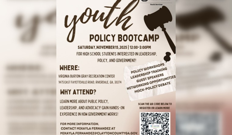 Clayton County Youth Commission Invites High Schoolers to Participate in Educational Youth Policy Bootcamp in Riverdale