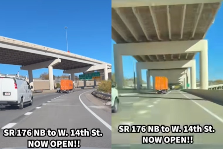 VIDEO: Cleveland Commuters Celebrate, SR 176 Northbound Reopens in Time for Holiday Shopping at Steelyard Commons