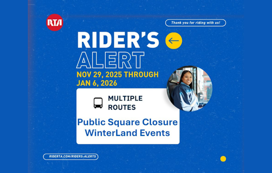 Cleveland RTA Announces Bus Reroutes During WinterLand Festival in Public Square