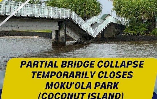Coconut Island Bridge in Hilo Collapses, No Injuries Reported as Park Closes Indefinitely
