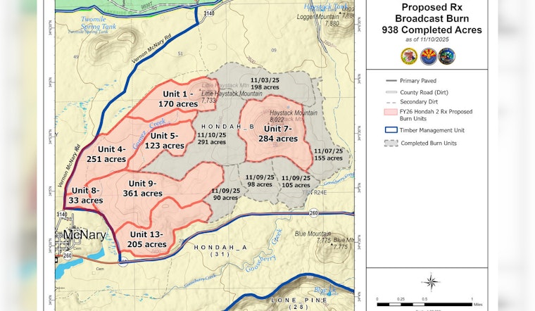 Controlled Burns on Fort Apache Indian Reservation Continue for Environmental Safety