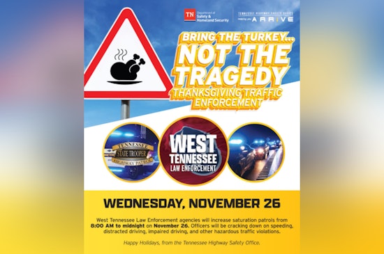 Covington Police Partner with THSO for "Bring the Turkey…Not the Tragedy" Traffic Safety Campaign