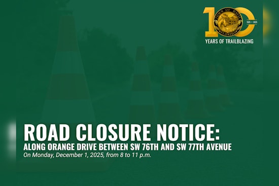 Davie Residents Alerted to Upcoming Road Closure on Orange Drive for Power Grid Enhancements