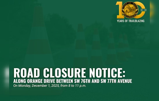 Davie Residents Alerted to Upcoming Road Closure on Orange Drive for Power Grid Enhancements