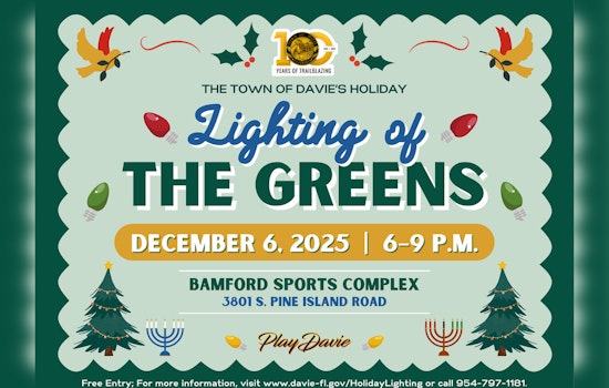Davie Welcomes Holiday Cheer with Annual Lighting of the Greens Festival