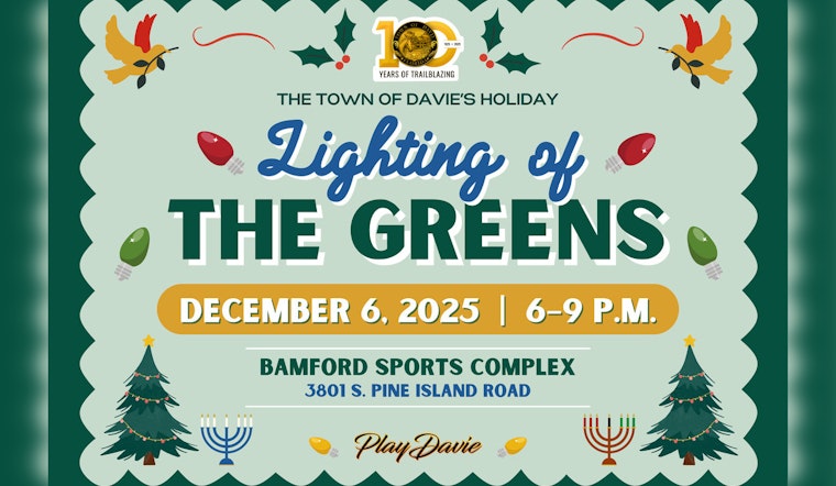 Davie Welcomes Holiday Cheer with Annual Lighting of the Greens Festival