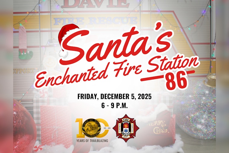 Davie's Fire Station 86 to Host Santa’s Enchanted Fire Station Event, Encourages Toy Donations for Needy Children