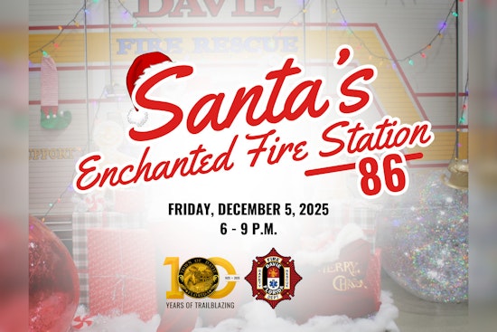 Davie's Fire Station 86 to Host Santa’s Enchanted Fire Station Event, Encourages Toy Donations for Needy Children
