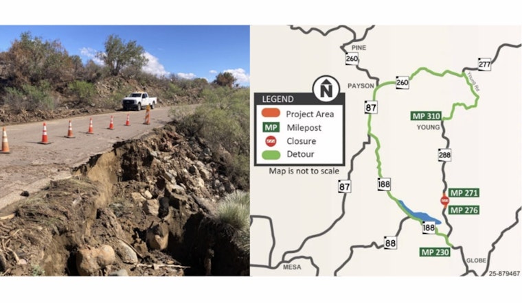 Daytime Closures on Arizona's SR 288 Scheduled for Storm Repairs Near Roosevelt Lake