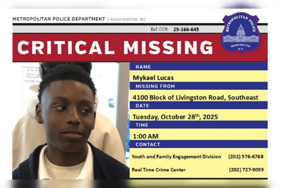 DC Police Seek Public's Aid in Search for Missing 15-Year-Old Mykael Lucas from Southeast Area