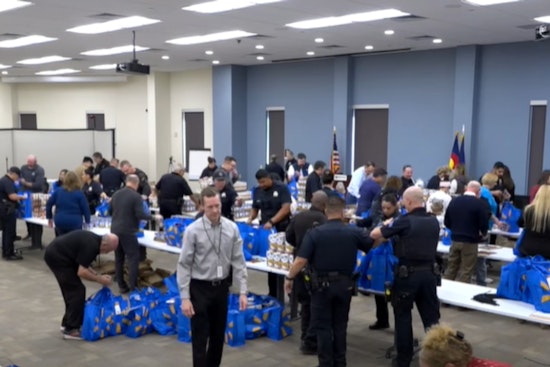 VIDEO: Denver Police Partner with AT&T, Walmart to Provide Thanksgiving Meals to 1,000 Local Families