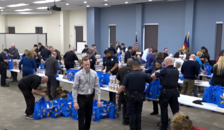 VIDEO: Denver Police Partner with AT&T, Walmart to Provide Thanksgiving Meals to 1,000 Local Families