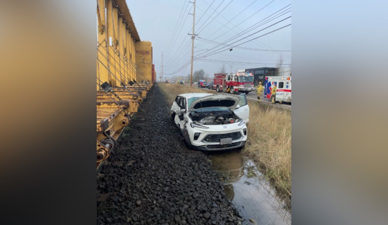 Driver Hospitalized After Collision with Freight Train in Beaverton