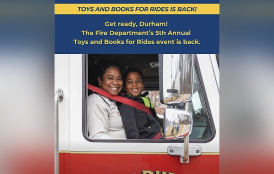Durham Fire Department’s "Toys and Books for Rides" Event Returns at Durham Central Park