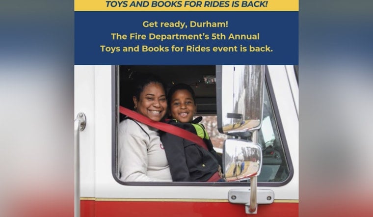 Durham Fire Department’s "Toys and Books for Rides" Event Returns at Durham Central Park