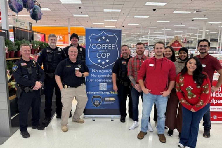Eden Prairie Residents and Officers Share Coffee and Conversation at Local "Coffee with a Cop" Event