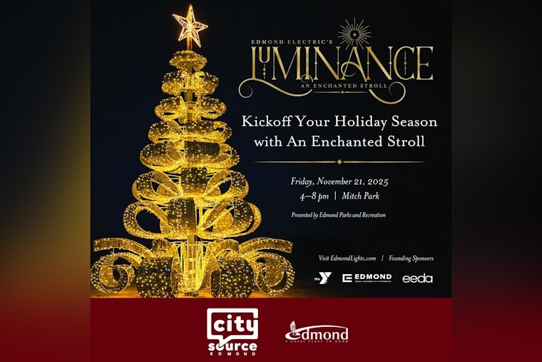 Edmond's "Luminance" to Dazzle Mitch Park with New Interactive Holiday Light Displays Starting November 21