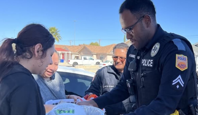 El Paso Police Partner with Walmart and TxDOT to Deliver Thanksgiving Meals to Families in Need