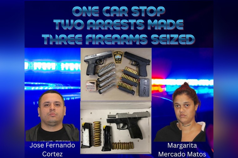 Fall River Police Arrest Two, Seize Cache of Illegal Firearms and Ammunition