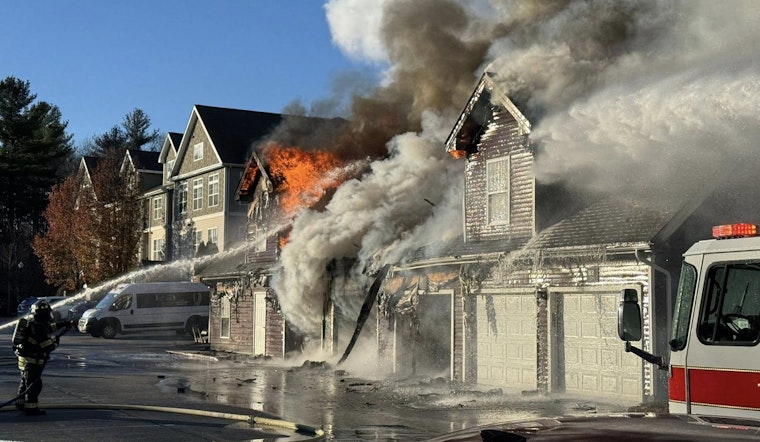 Firefighters Extinguish Intense Garage Blaze at Northborough's Avalon Complex, No Injuries Reported