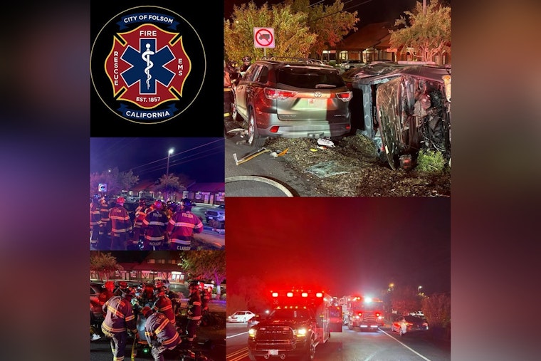 Folsom Firefighters Respond to Two-Vehicle Crash and Emphasize Road Safety After Extricating Victims