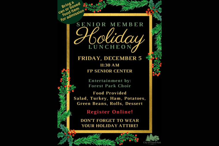 Forest Park Senior Center to Host Warmhearted Senior Holiday Luncheon with Performance by Local Choir