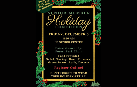 Forest Park Senior Center to Host Warmhearted Senior Holiday Luncheon with Performance by Local Choir