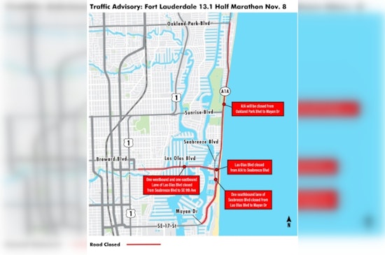 Fort Lauderdale Gears Up for 19th Annual Half Marathon with Major Road Closures Expected Next Saturday
