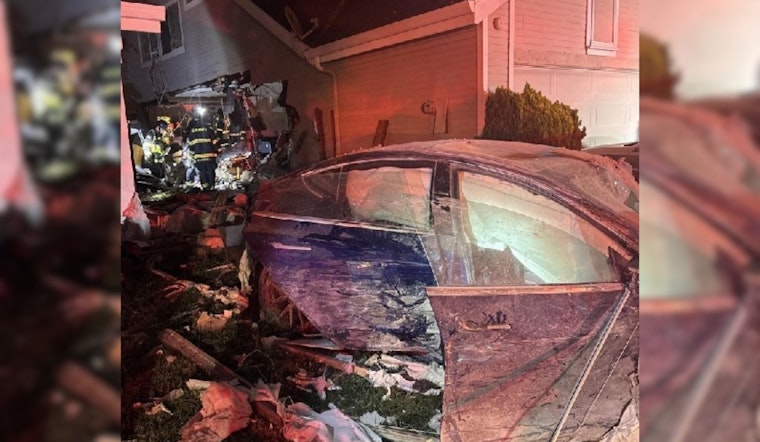 Foster City Woman Crashes Tesla into Home During Mental Health Crisis, No Residents Injured
