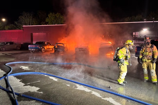 Franklin Firefighter Injured Battling Blaze at Rivian Electric Vehicle Dealership, Investigation Underway