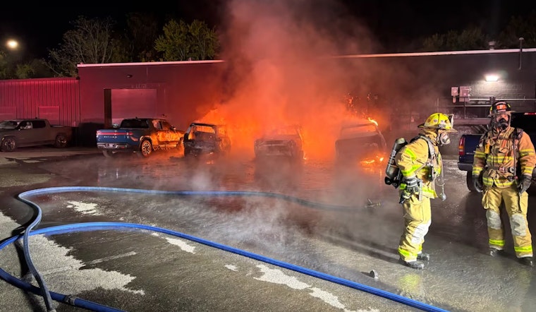Franklin Firefighter Injured Battling Blaze at Rivian Electric Vehicle Dealership, Investigation Underway