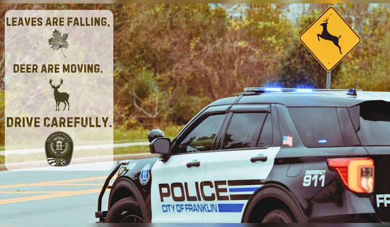 Franklin Police Department Warns of Rising Deer-Related Traffic Accidents During Mating Season