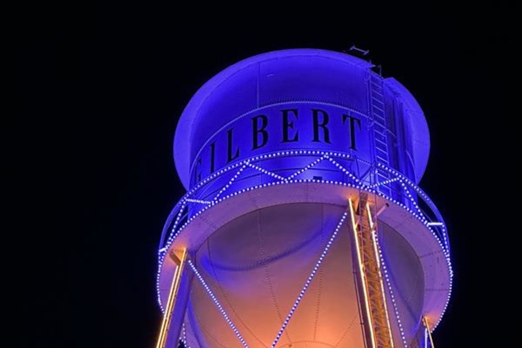 Gilbert Water Tower Lighting Program Opens Applications for Nonprofits for 2026 Season