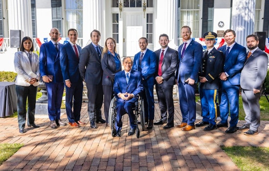 Governor Abbott Swears in Texas Veterans as New Lawyers in Ceremony at Governor's Mansion