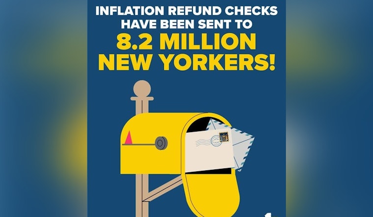 Governor Hochul Announces Over 8.2 Million Inflation Refund Checks Mailed to New Yorkers Ahead of Thanksgiving