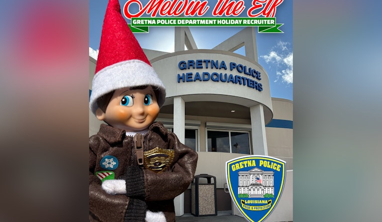Gretna Police Department Enlists Christmas Elf "Melvin" to Recruit New Officers in Unique Seasonal Campaign