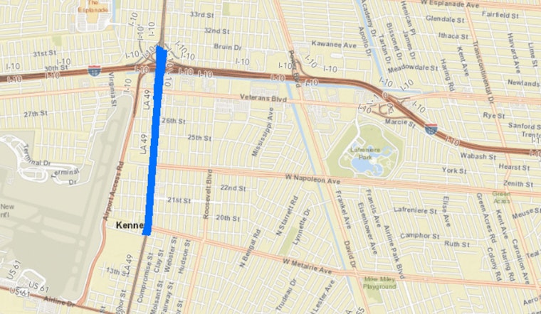 Heads Up, Lane Closures on LA 49 (Williams Blvd) in Jefferson Parish Scheduled for Landscaping and Maintenance Work