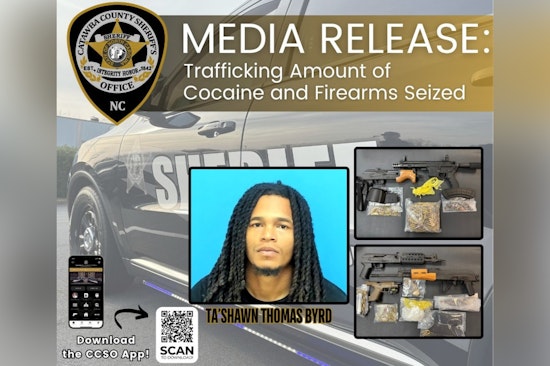 Hickory Man Charged with Trafficking Cocaine and Illegal Firearms Possession Following Catawba County Traffic Stop