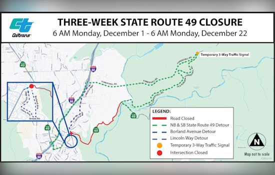 Highway 49 Canyon Shutdown To Squeeze Auburn Drivers For Three Weeks