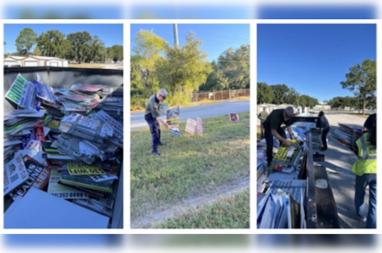 Hillsborough County Rallies to Recycle Roadway Clutter into Energy on Sign Off Day Tampa Bay
