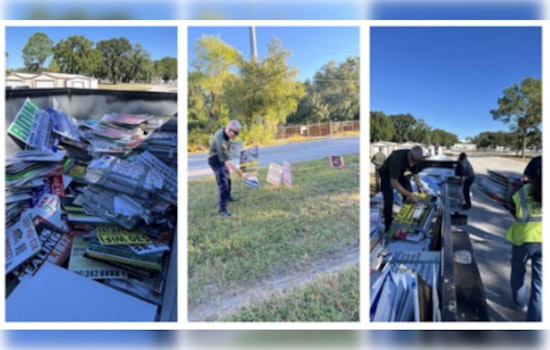 Hillsborough County Rallies to Recycle Roadway Clutter into Energy on Sign Off Day Tampa Bay
