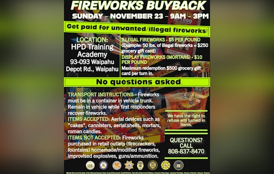 Honolulu Aims to Curb Illegal Fireworks with No-Questions-Asked Buyback Event