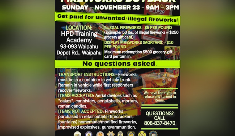 Honolulu Aims to Curb Illegal Fireworks with No-Questions-Asked Buyback Event